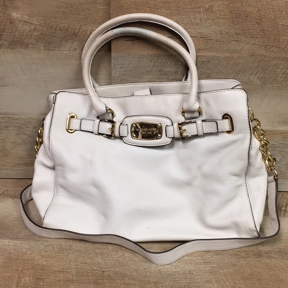 Michael Kors Handbags - Michael Kors Hamilton Chain Satchel Pebbled Leather